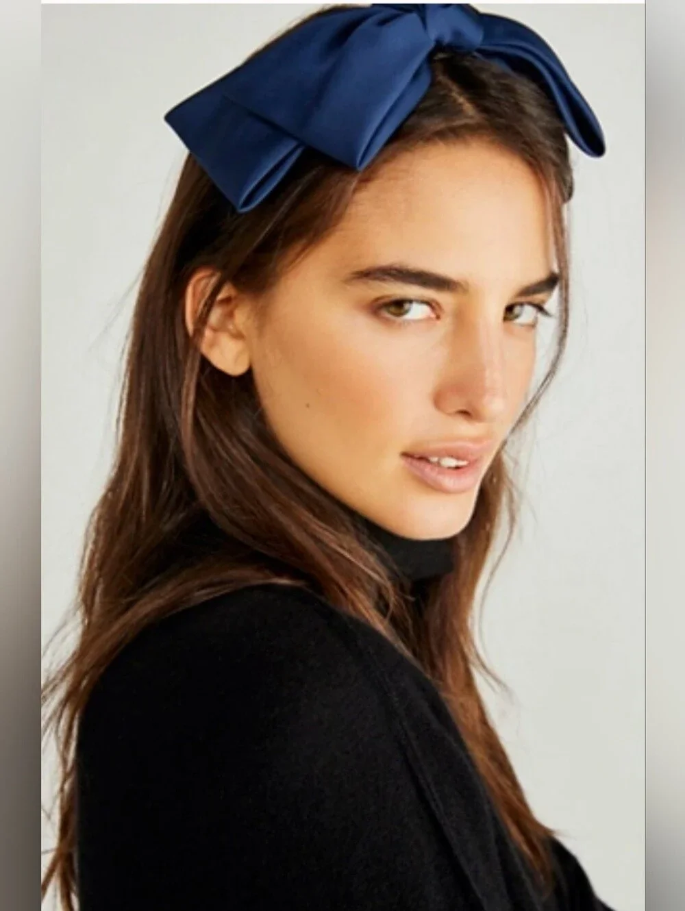 Free People Navy Bow Headband